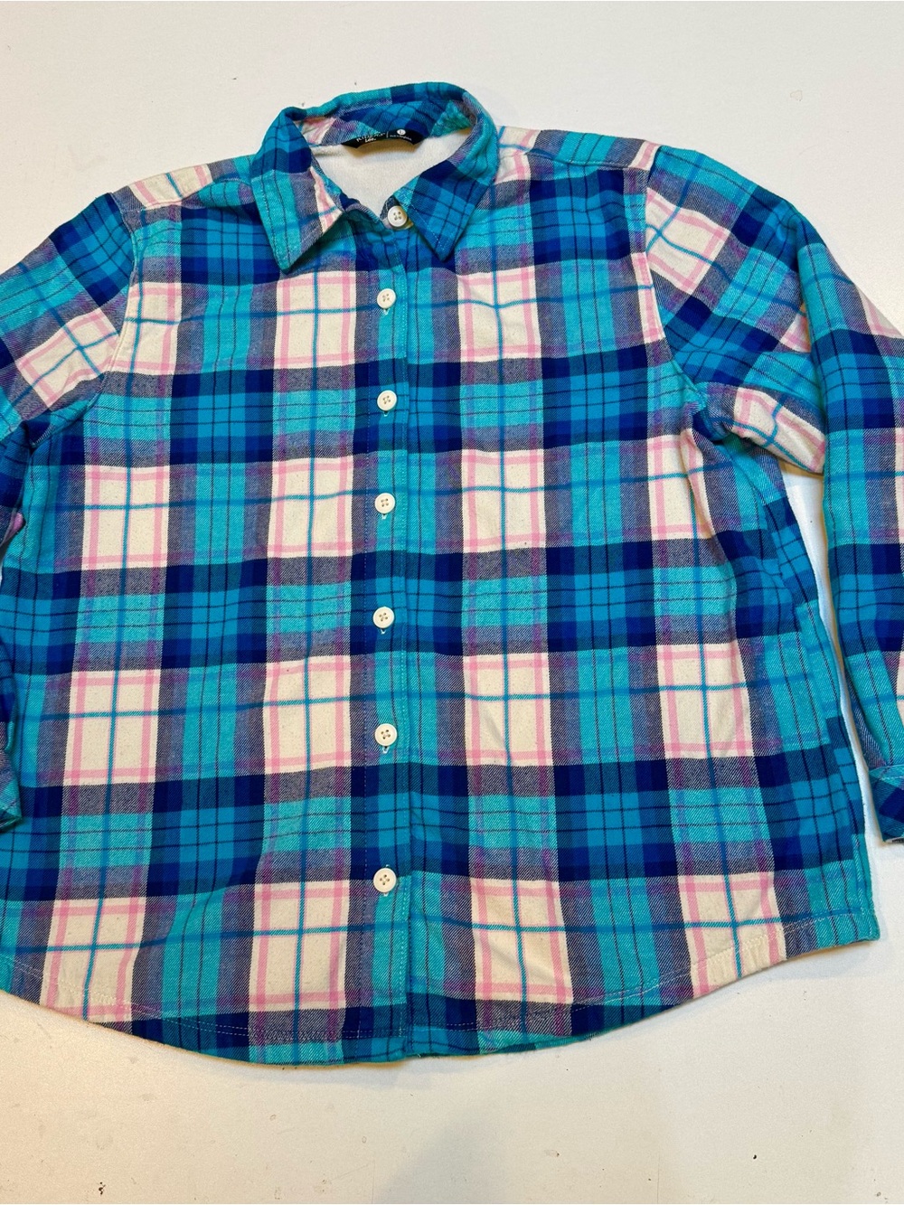 Lee Blue & Teal Plaid Button-Down Shirt